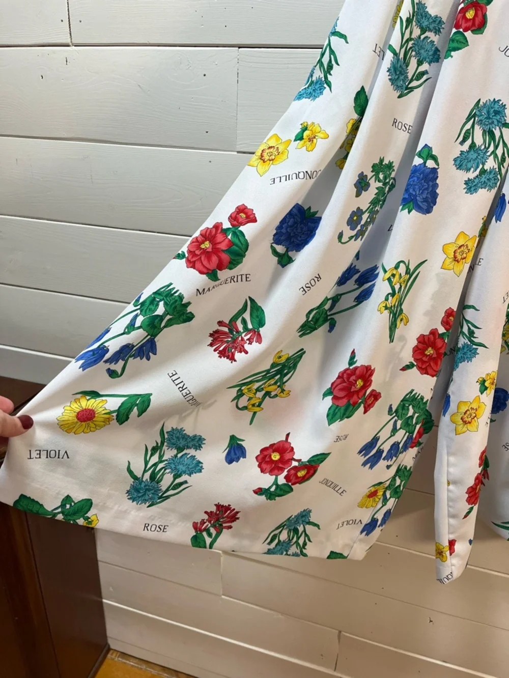 COLLECTIONS INTERNATIONALE Floral Culotte Skirt White Multicolor Vintage Size 14 - Picture 3 of 12